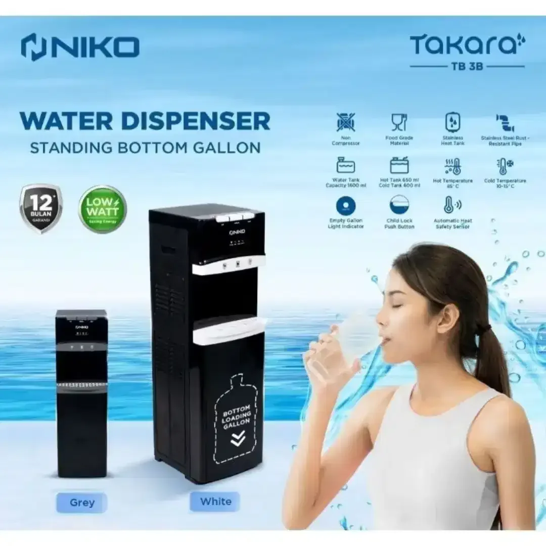Baru NIKO TAKARA water dispenser 3 in 1 galon bawah garansi RESMI - Image 4 of 4