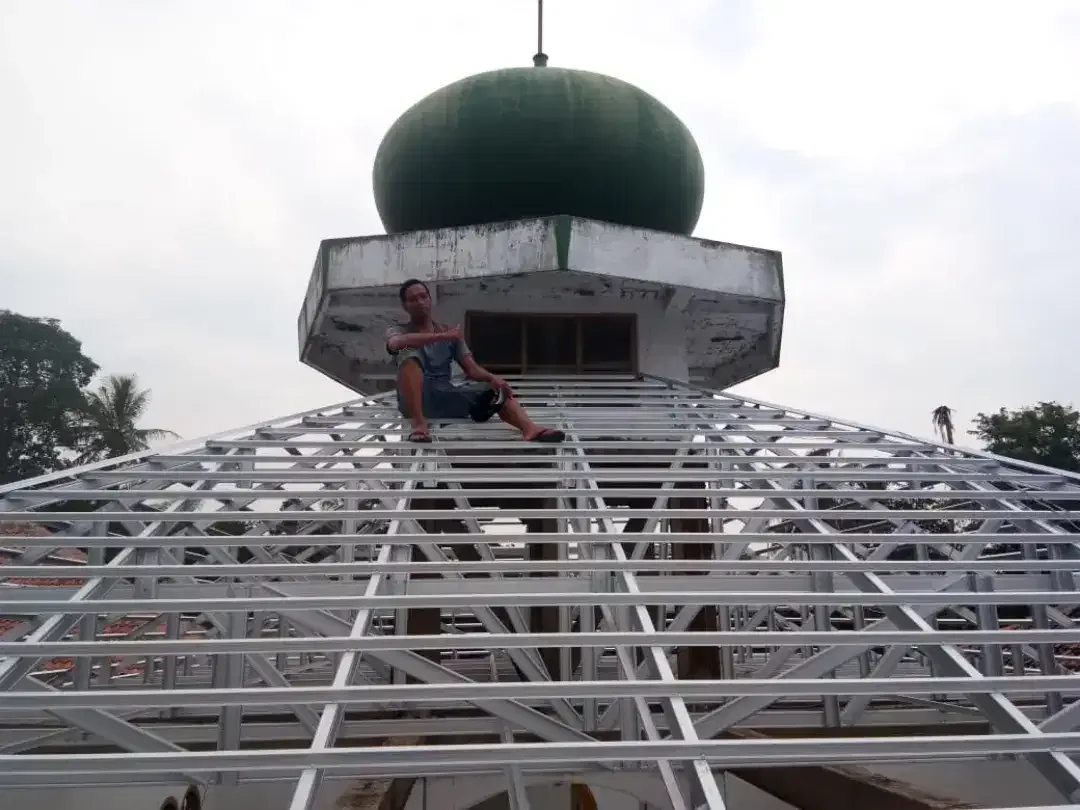 Kanopi baja ringan, rangka baja ringan, Canopy besi hollo, plafon PVC - Image 3 of 9