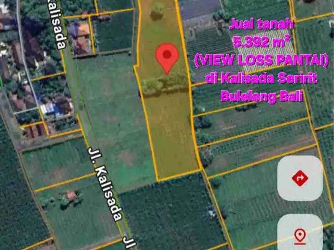 BEACHFRONT LAND for sale Jual tanah 53,92are di TEPI PANTAI Kalisada Buleleng Bali - Image 4 of 10