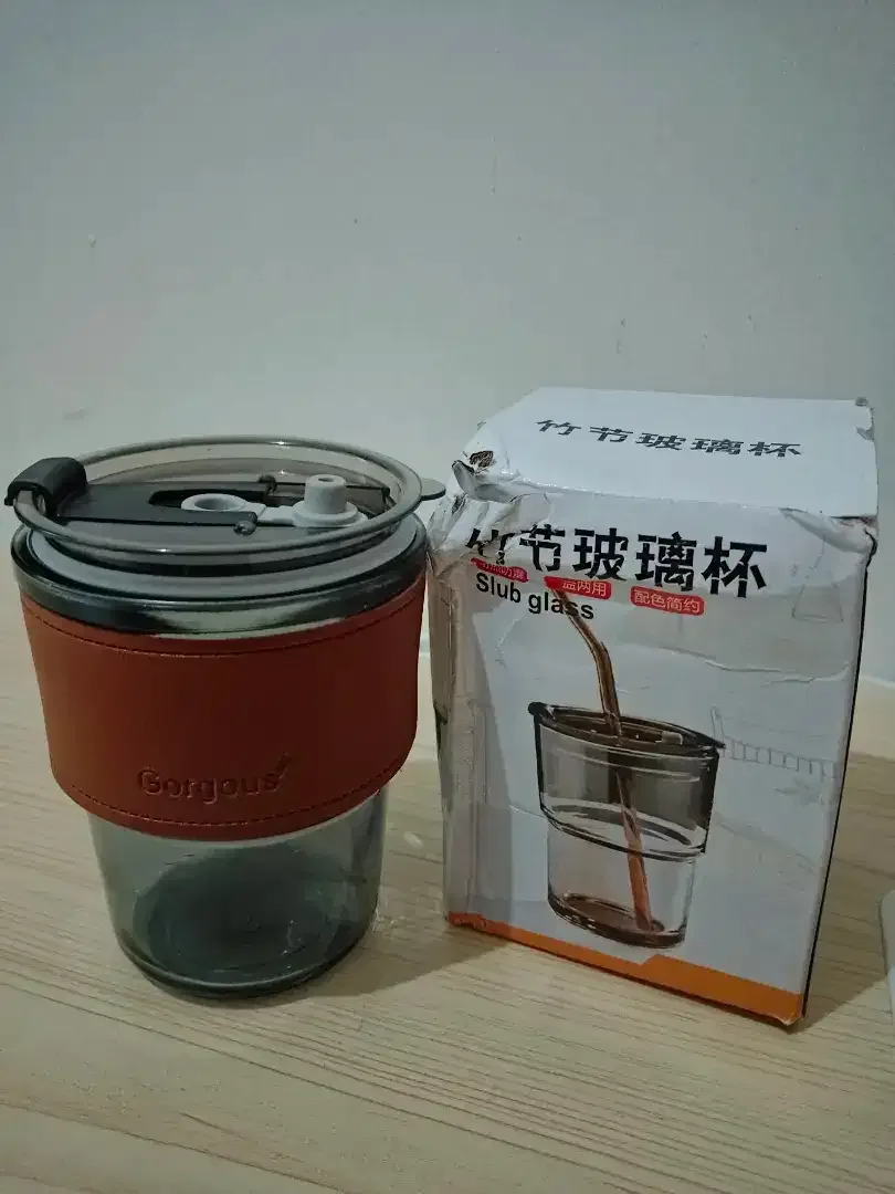 20rb BARU-Promo Dijual Murah Botol Minum Kaca Aesthetic Kap. 400ml - Image 1 of 4