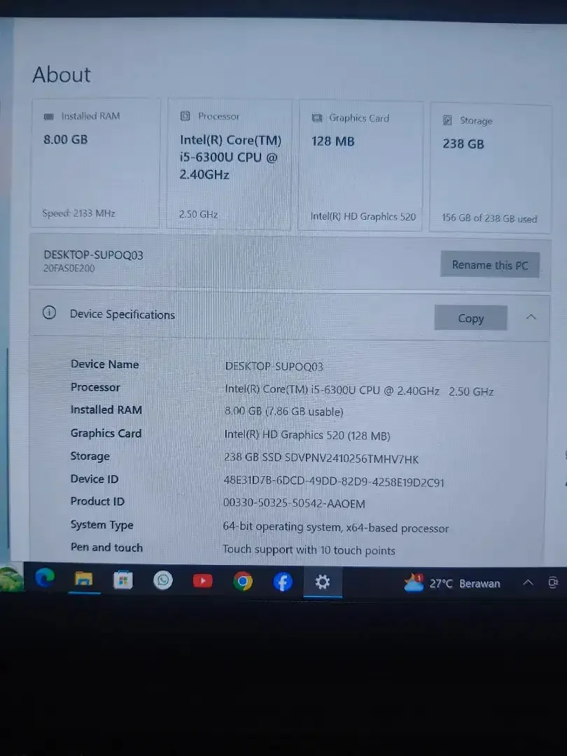 Jual laptop Lenovo T460s - Image 7 of 7
