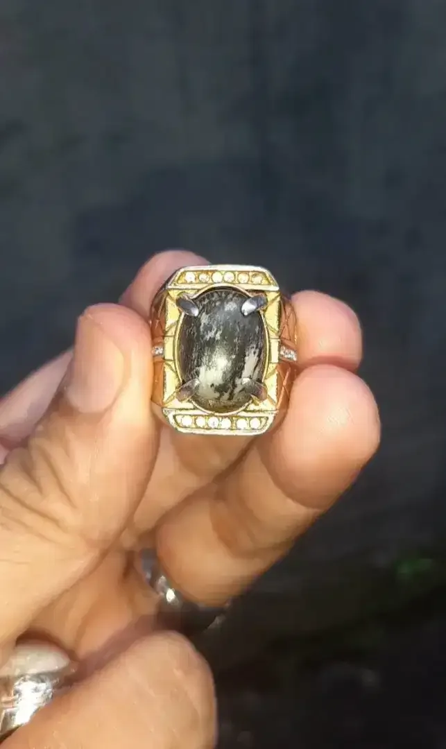 Cincin batu akik bulu monyet seraphinite - Image 1 of 10