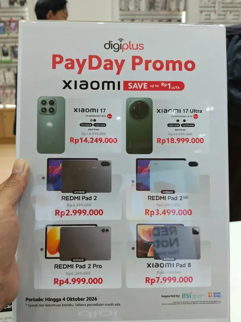 PROMO CASHBACK XIAOMI 17 SERIES - Image 1 of 1