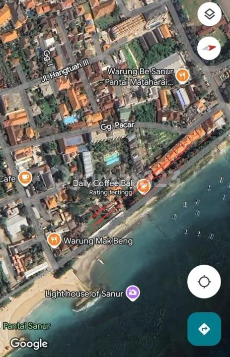 Tanah Premium Luas Strategis Pinggir Pantai Siap Bangun di Sanur - Image 2 of 2