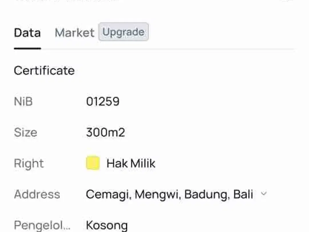 DIJUAL / FREEHOLD : TANAH KECIL 3ARE JL. PANTAI CEMAGI CANGGU - Image 10 of 10