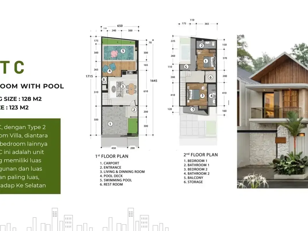 VILLA 2–3 BEDROOM DENGAN PRIVATE POOL DI JIMBARAN, BALI - Image 3 of 8
