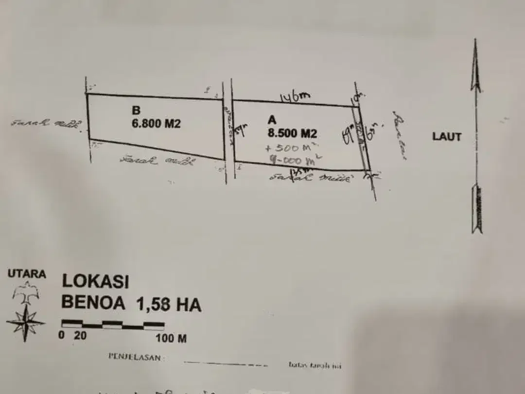 Di jual Lahan tanah premium loss pantai lokasi di Tanjung Benoa Nusa dua - Image 7 of 7