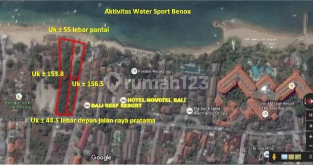 Dijual Cepat Tanah Los Pantai / Beachfront di Nusa Dua, Bali - Image 3 of 4