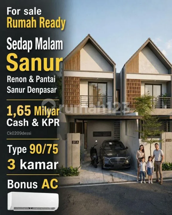 Jual Rumah Ready Dekat Renon dan Pantai Sanur Denpasar Bali - Image 1 of 4