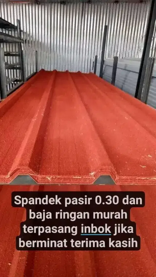 Spandek pasir baja ringan terpasang rapi - Image 2 of 6