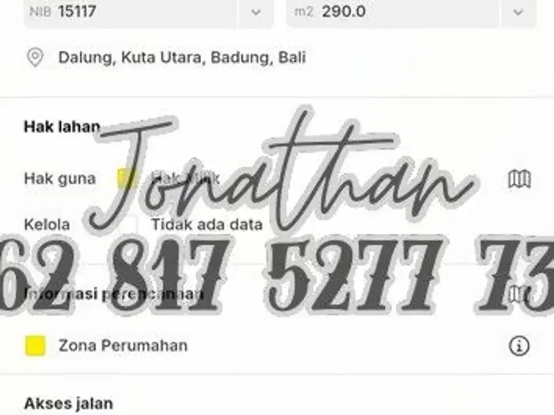 DIJUAL TANAH PLOT KECIL LANGKA VIEW SAWAH DI PADONAN - Lskt - Image 6 of 9