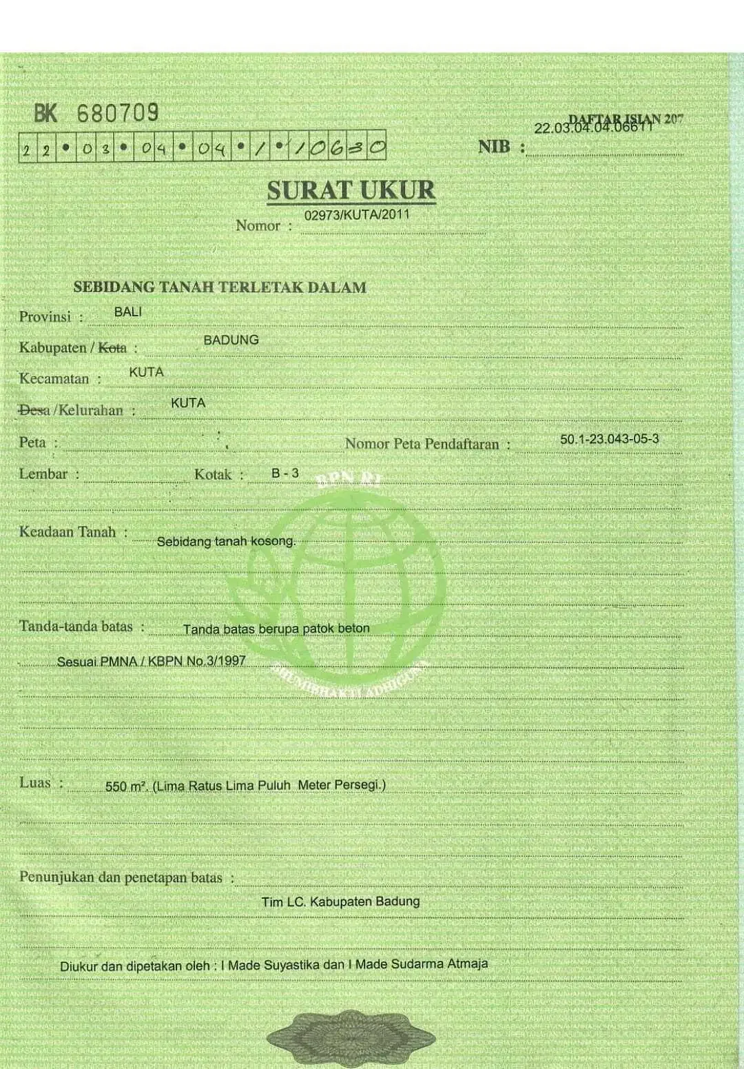 DIJUAL TANAH DI JALAN RAYA SUNSET ROAD KUTA BALI - Image 9 of 9