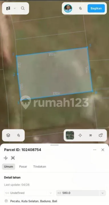Tanah Premium Lokasi di Pecatu Bingin Dekat Pantai - Image 2 of 4