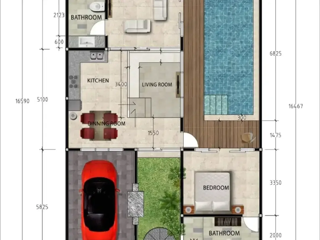Villa 2 Bedroom Murah di Ungasan cocok untuk Investasi - Image 3 of 10