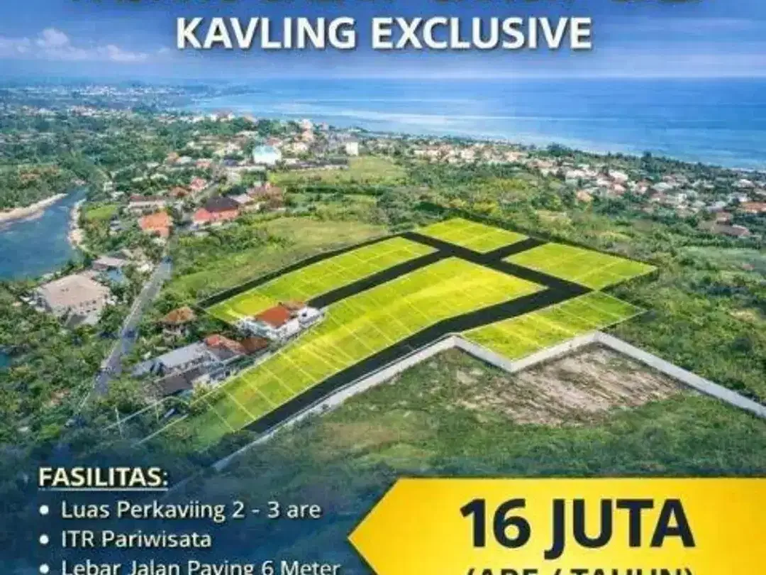 Disewakan Tanah 1,2 Hektar - Lokasi Premium Sanur - Denpasar Selatan, Bali - Image 1 of 10