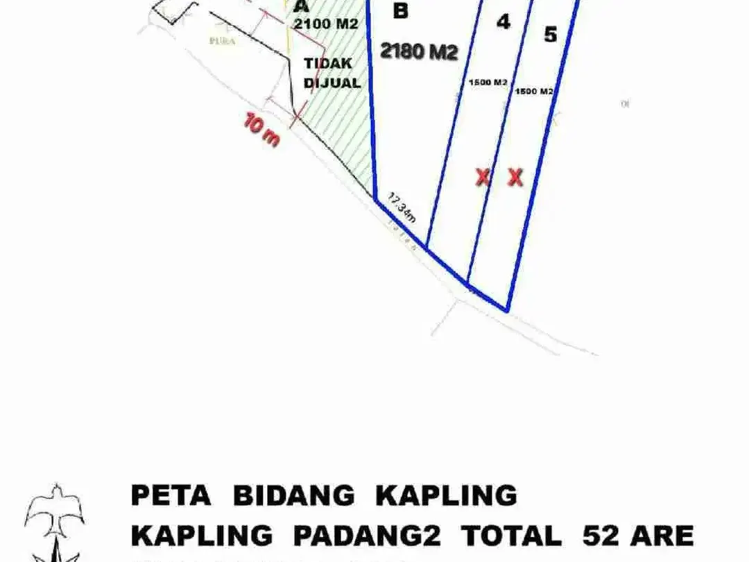 dijual tanah 2180 m² IDR 3 milyar per are los tebing suluban Pecatu Badung Bali - Image 4 of 6
