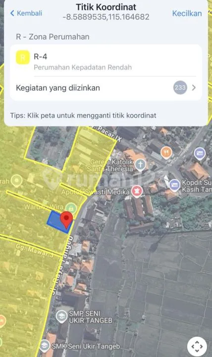 Tanah 450 Sqm Jalan Raya Munggu Zona Kuning 6.Menit Rsud Kapal - Image 4 of 4