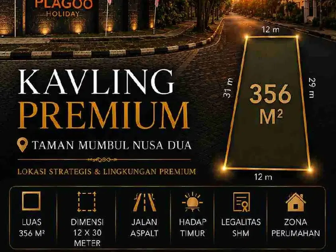Tanah Kavling 356 m2 Taman Mumbul Nusa dua - Image 6 of 6