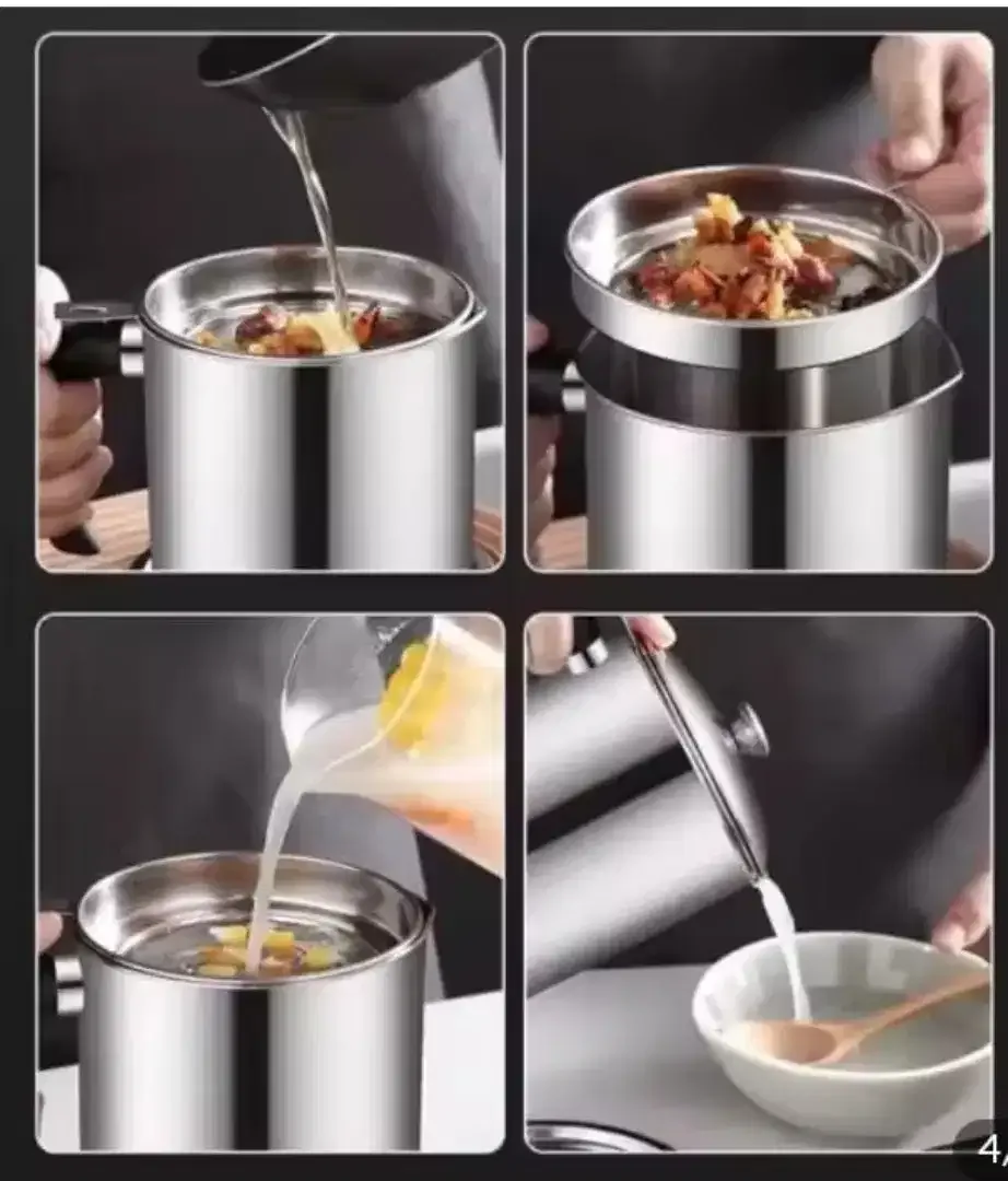 Oil Pot Saringan Tempat Minyak Goreng Stainless Steel 1,3 L - Image 6 of 6