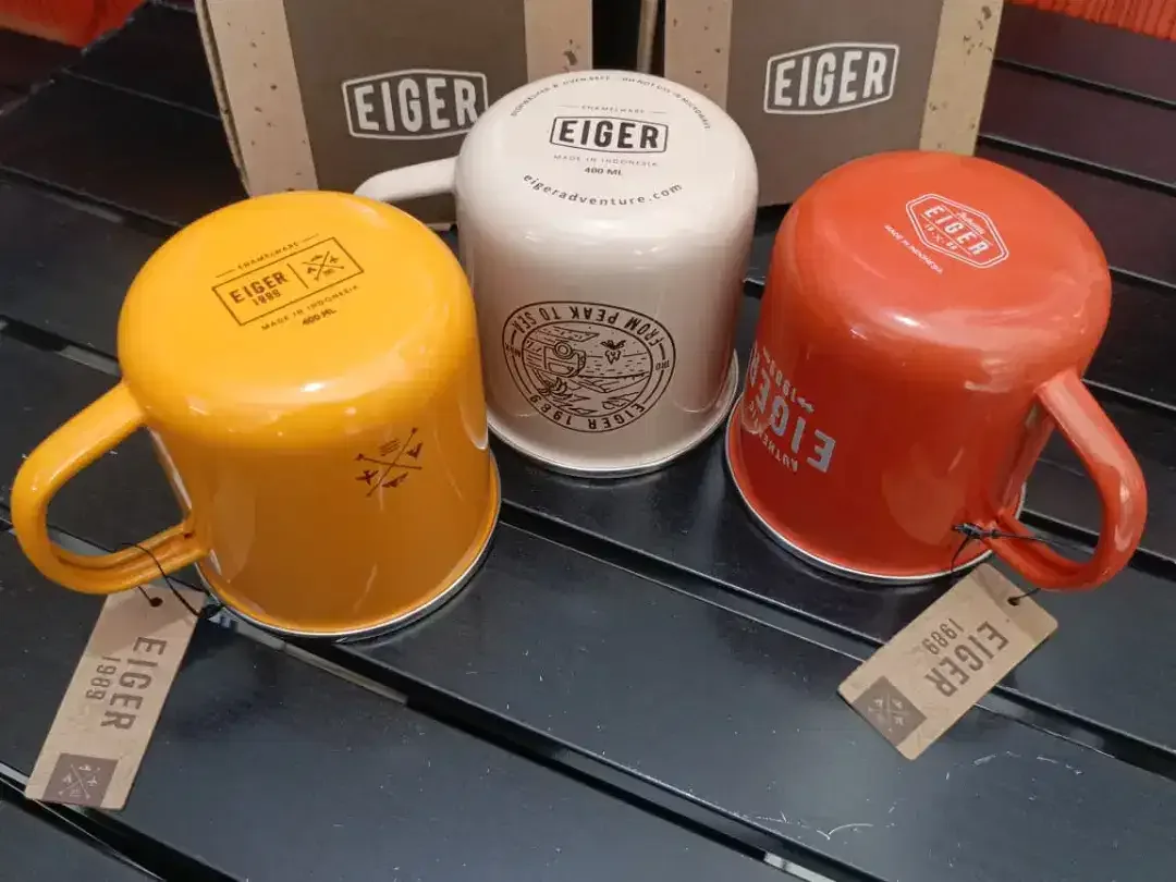 Mug Enamel EIGER DIJAMIN ORIGINAL kap 400ml bebas BPA,Bahan Stainless - Image 5 of 7