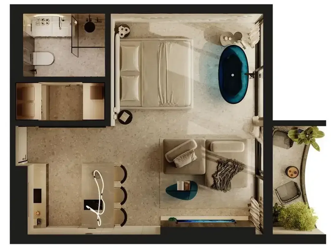 Elegant Luxury 1-Br Apartment For 53-Year Leasehold In Uluwatu - Image 10 of 10