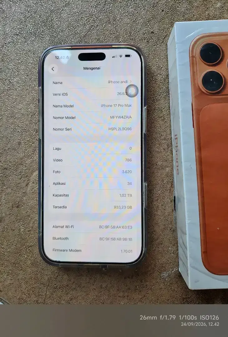 Iphone 17 promax 1tb (1000gb) - Image 2 of 4