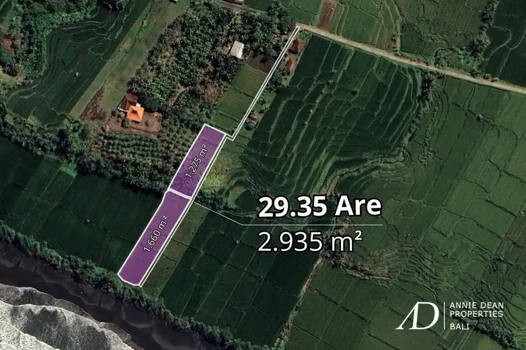 FREEHOLD BEACHFRONT LAND IN PEKUTATAN (3,000 M2) IN TOURISM ZONE - Image 1 of 10