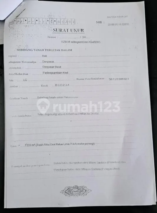 Dijual Tanah Teuku Umar Barat - Image 3 of 4