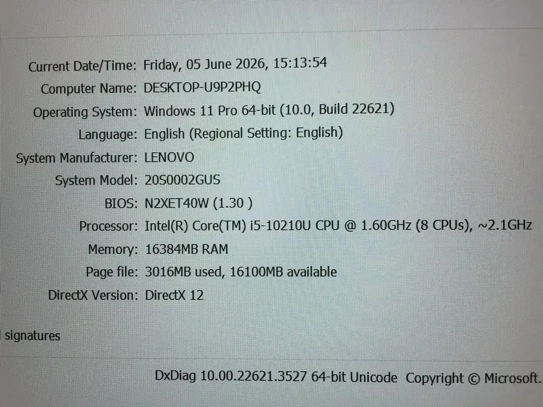 Lenovo ThinkPad T14 Intel Core i5Gen10, Ram 16GB, SSD 256GB Slim Mulus - Image 9 of 10