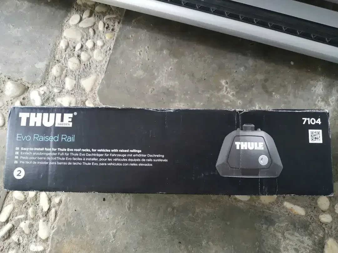 Thule Roof Rack Crossbar Wingbar Evo Silver 135cm Footpack Raised Rail - Image 6 of 6