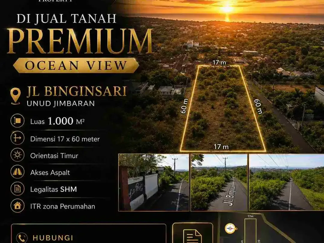 Tanah Ocean View di Kampus Unud Jimbaran - Image 1 of 5