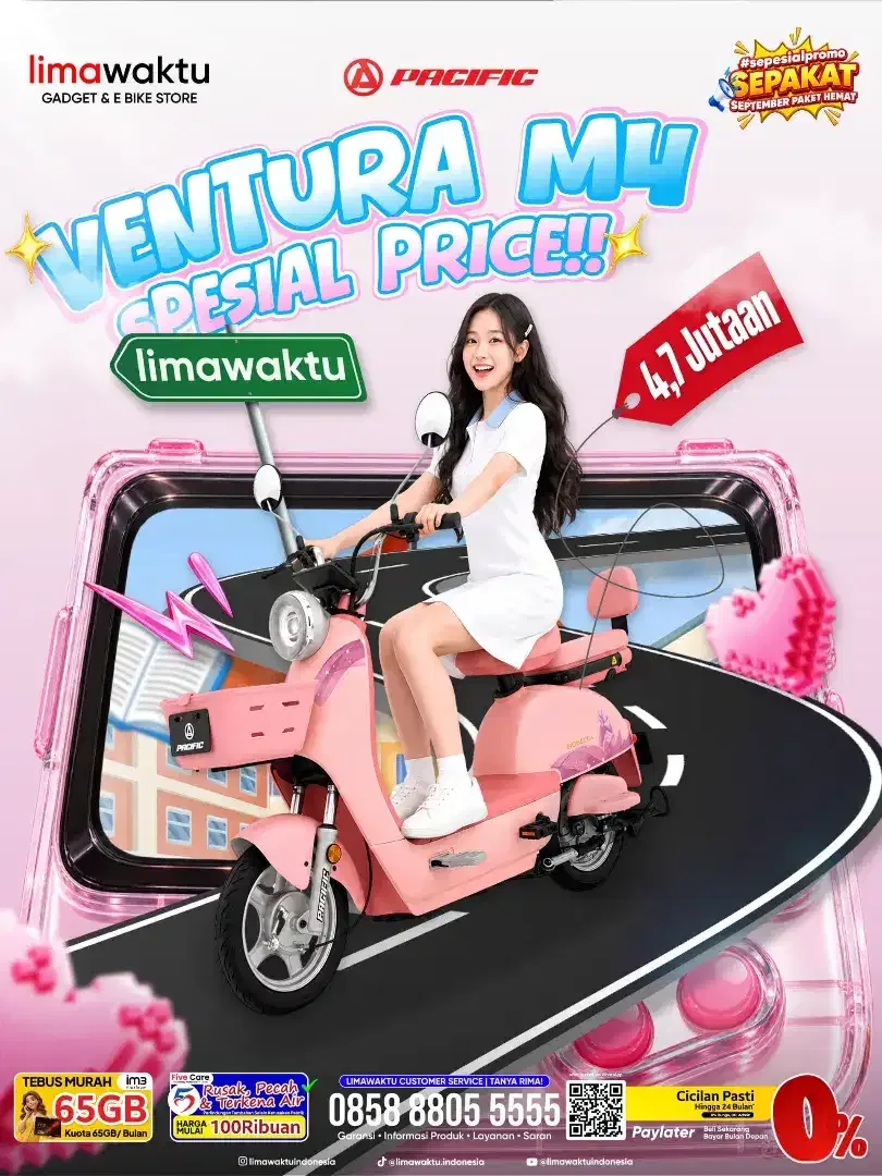 SEPEDA LISTRIK MURAH BISA COD GRATIS ONGKOS KIRIM - Image 1 of 3
