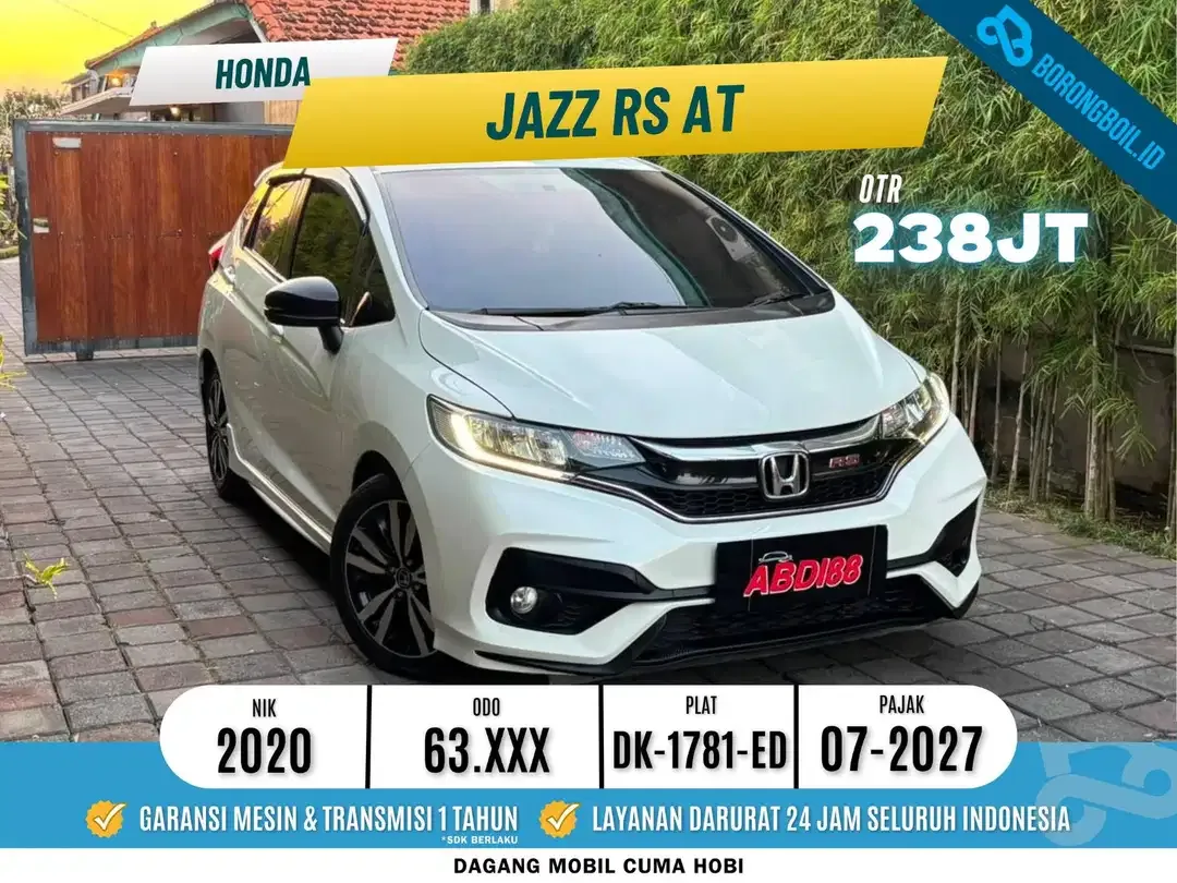 TDP 15 JUTA || HONDA JAZZ RS AT 2020 - Image 1 of 10