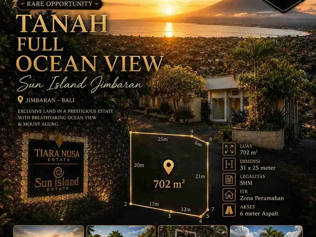 Tanah Fully Ocean View Sun island Jimbaran - Image 1 of 9