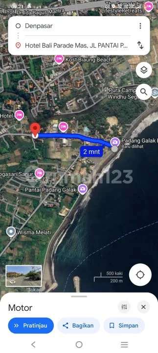 Tanah Di Jalan Utama Pantai Padang Galak Dengan Bonus Bangunan Diatasnya, Bisa Di Sewakan Jangka Panjang Juga - Image 2 of 4