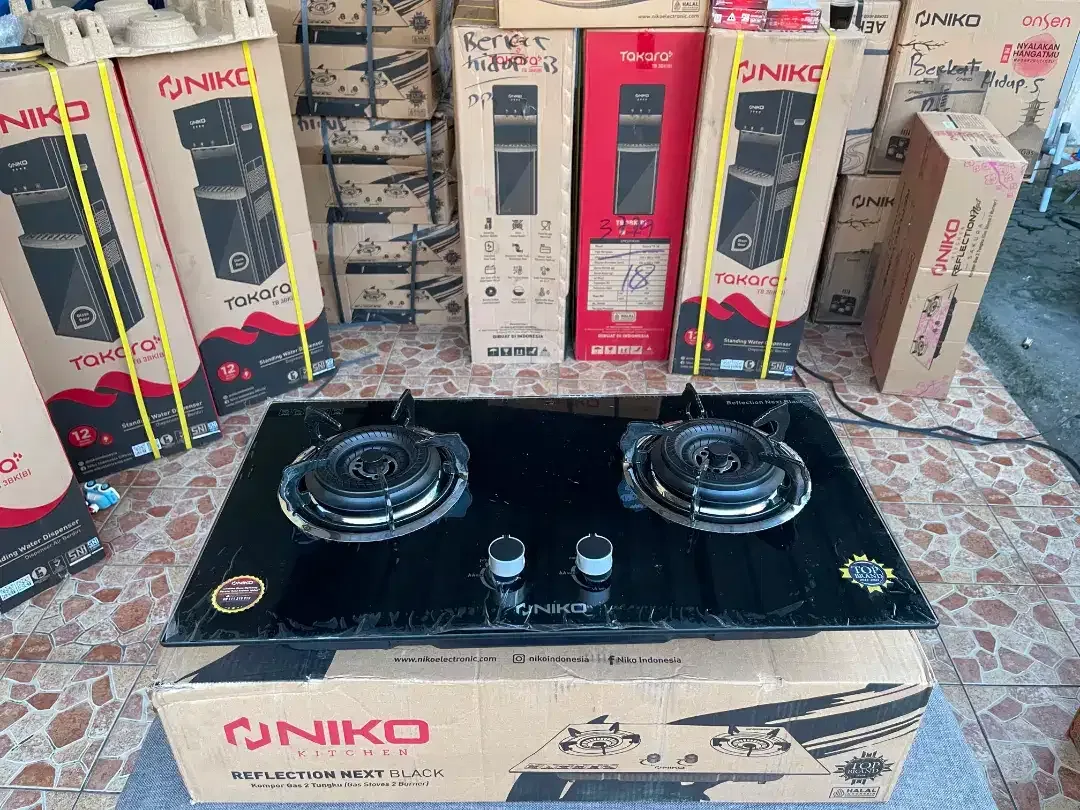 Niko next black kompor kaca 2 tunggku bisa tanam/duduk garansi resmi - Image 4 of 4