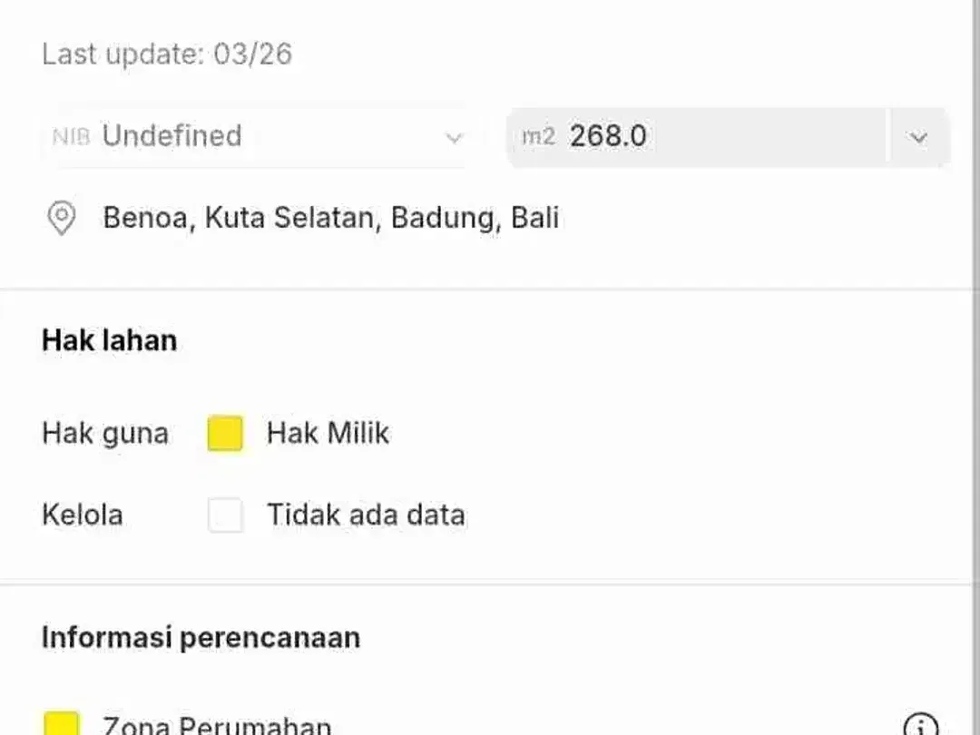 dijual tanah cepat butuh uang cepat (BUC) yang berlokasi di taman mumbul Nusa Dua Kuta Selatan - Image 5 of 10