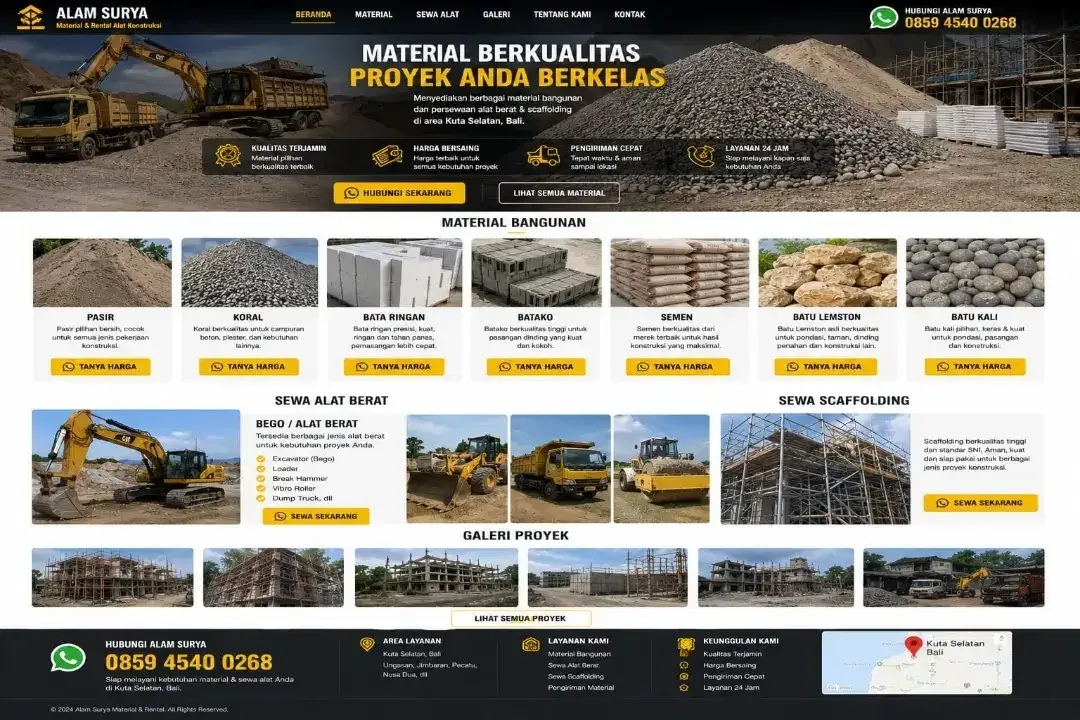 Supplier Material Bangunan Pasir, Koral, Batako dan Sewa Alat Berat - Image 3 of 3