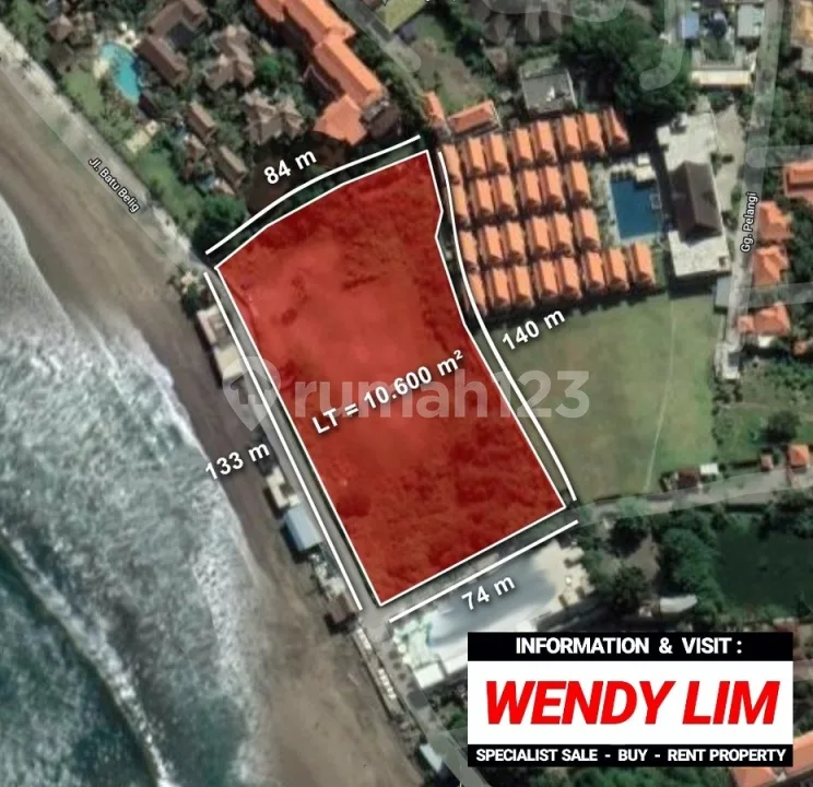 DIJUAL TANAH SHM LUAS PINGGIR PANTAI at Jl BATU BELIG, SEMINYAK, BALI - Image 1 of 1
