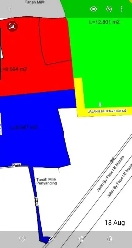 Dijual lahan 1,2ha di Jln by pas IB Mantra Ketewel Bali - Image 9 of 10