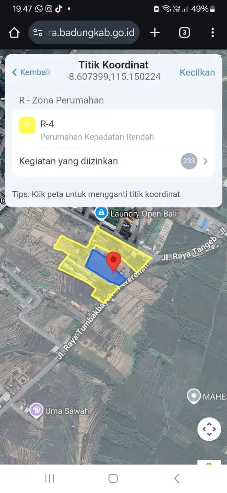 Gudang Seharga Tanah di Jalan Utama Tumbak Bayuh Canggu Bali - Image 2 of 6