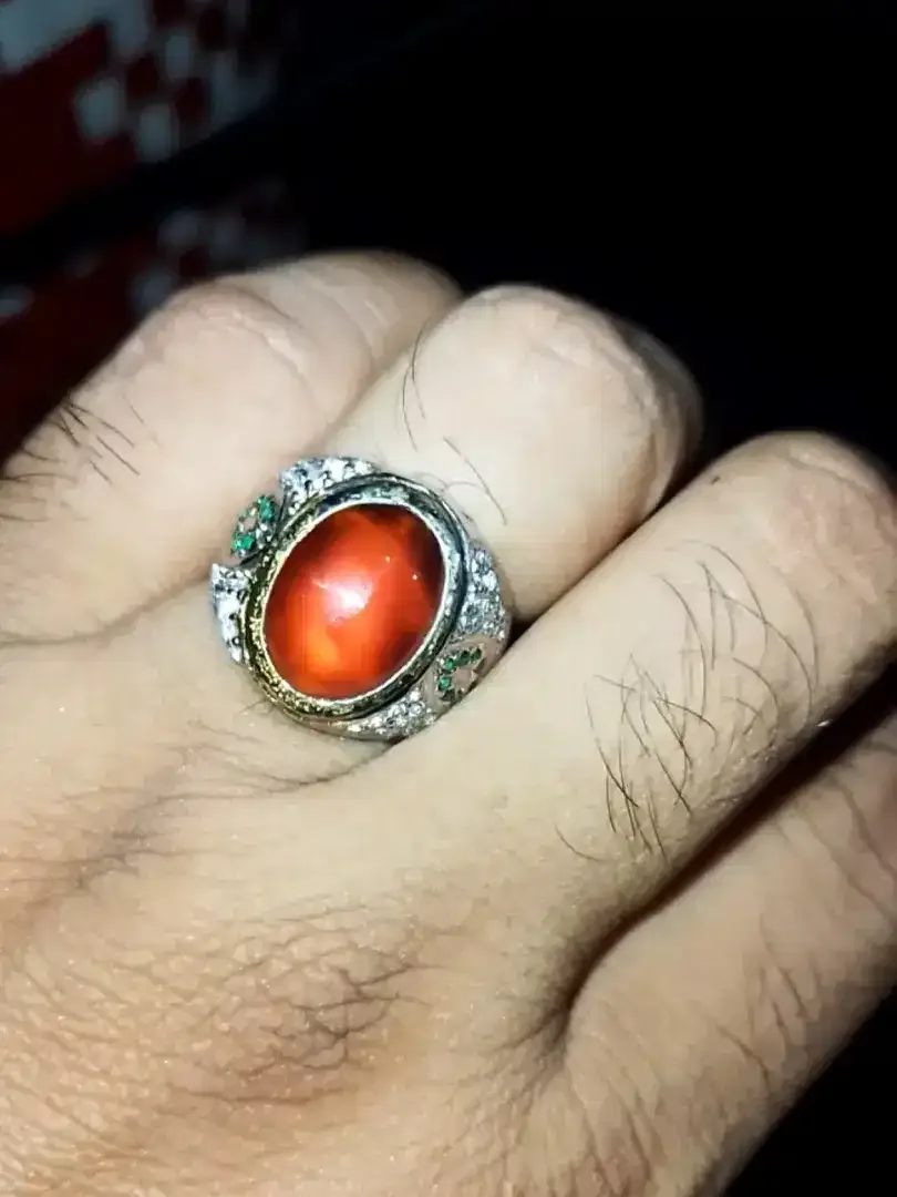 Cincin Natural Red Garnet Srilanka - Image 3 of 9