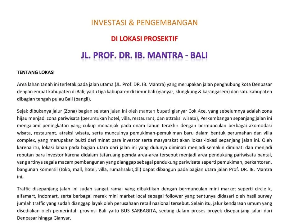 Tanah Super Luas Strategis Lokasi Premium di Ketewel Gianyar - Image 3 of 4