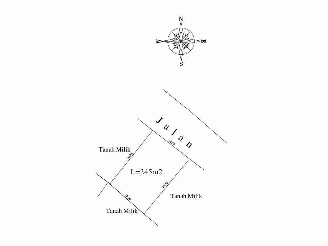 jual tanah 2,45 are di jln Bidadari seminyak Kuta Bali - Image 2 of 5
