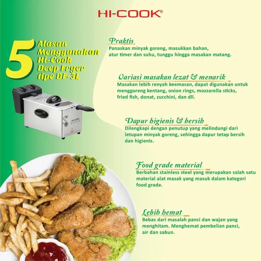 Hi Cook Deep Fryer DF3L - Image 6 of 7