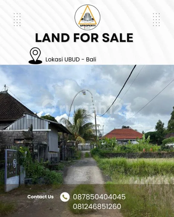Dijual Tanah Lokasi Ubud / Jln. Tatiapi Kelod - Ubud Bali - Image 1 of 4