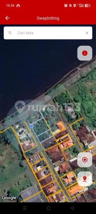 For Sale Beach Front Land In North Bali 660 M2 - Image 2 of 4