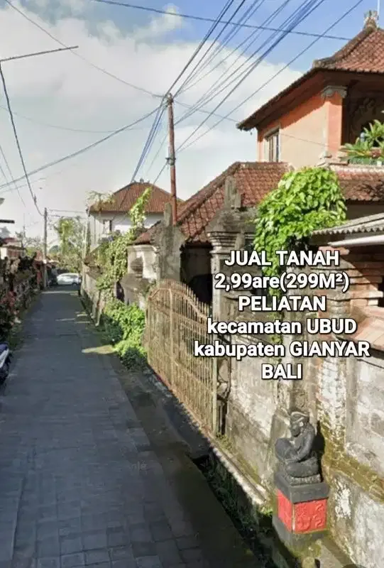 Jual Tanah 299M² Ubud Kawasan Pariwisata, Peliatan Gianyar Bali - Image 5 of 10