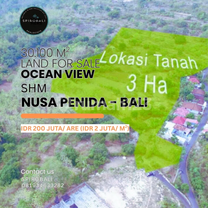 Jual Cepat Ocean View Land Nusa Penida 3 Hektar - Image 2 of 4