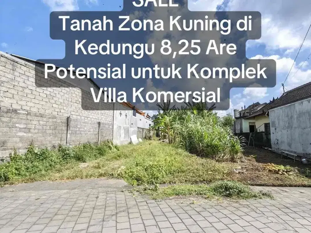 SALE Tanah Kedungu 8,25 Are Zona Kuning Aspek Perumahan - Image 1 of 7